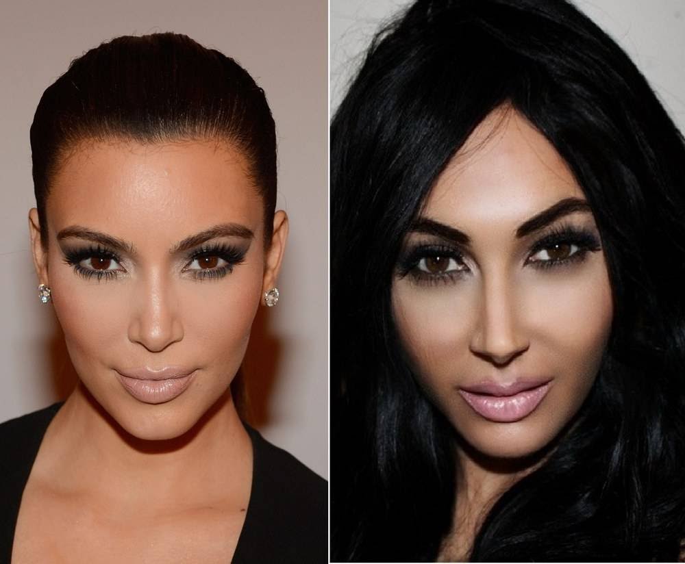 kim kardashian look alike